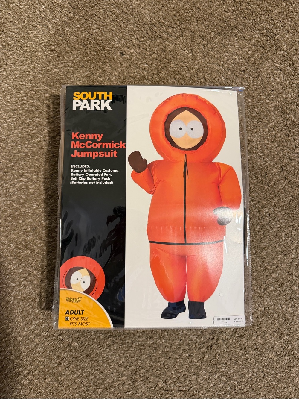 Kenny McCormick Orange Inflatable Jumpsuit Costume - Adult